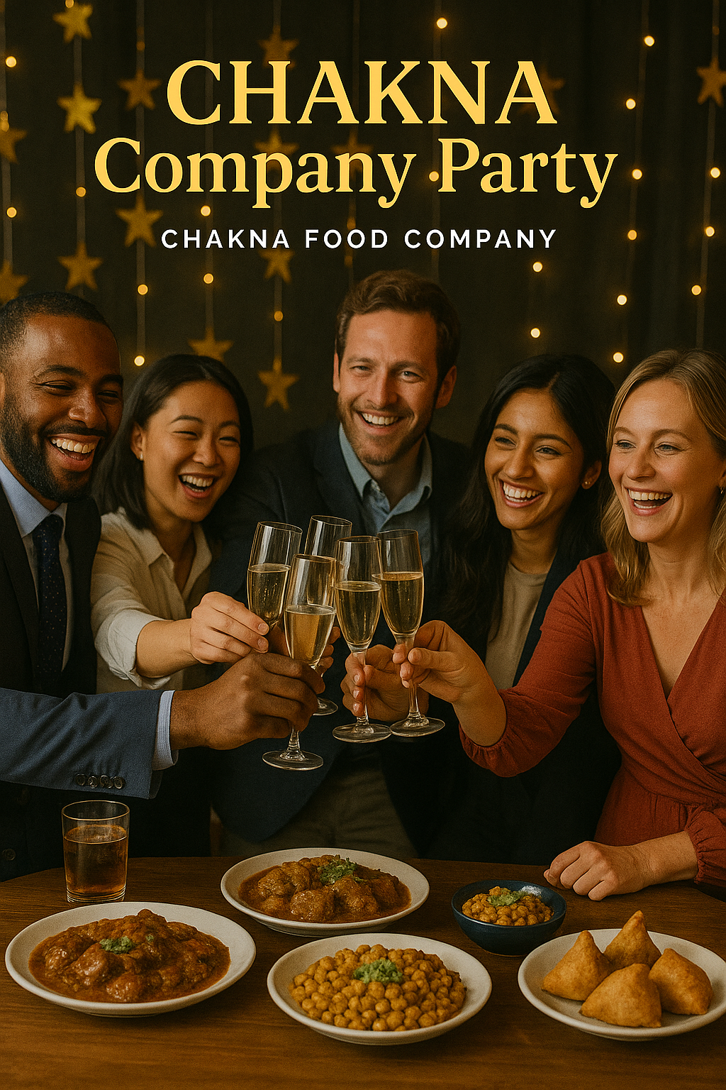 Chakna bedrijfsfeest met medewerkers en hapjes