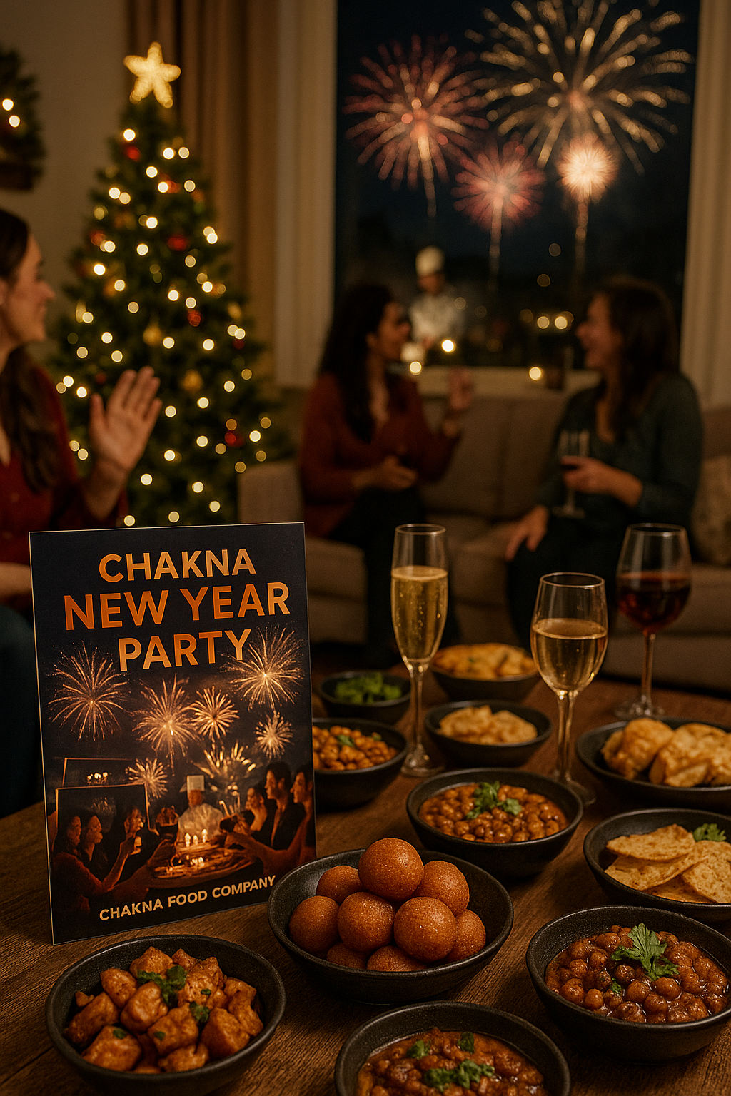 Chakna New Year Party met vuurwerk en hapjes
